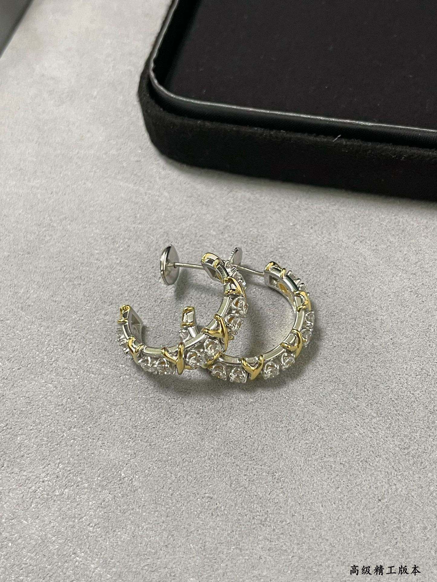 Tiffany & Co. Double Tone Cross Earrings