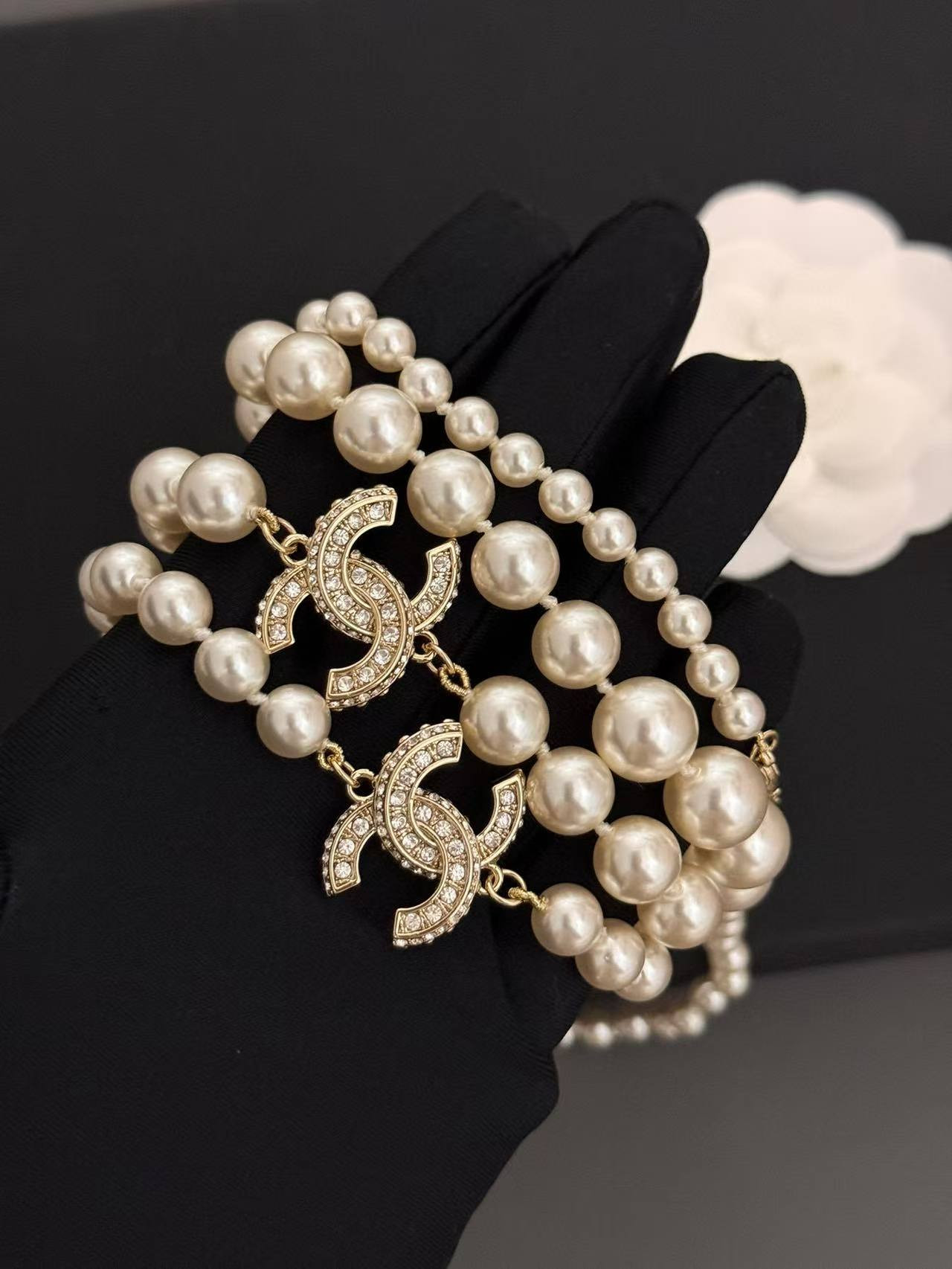 Chanel Long Pear Necklace