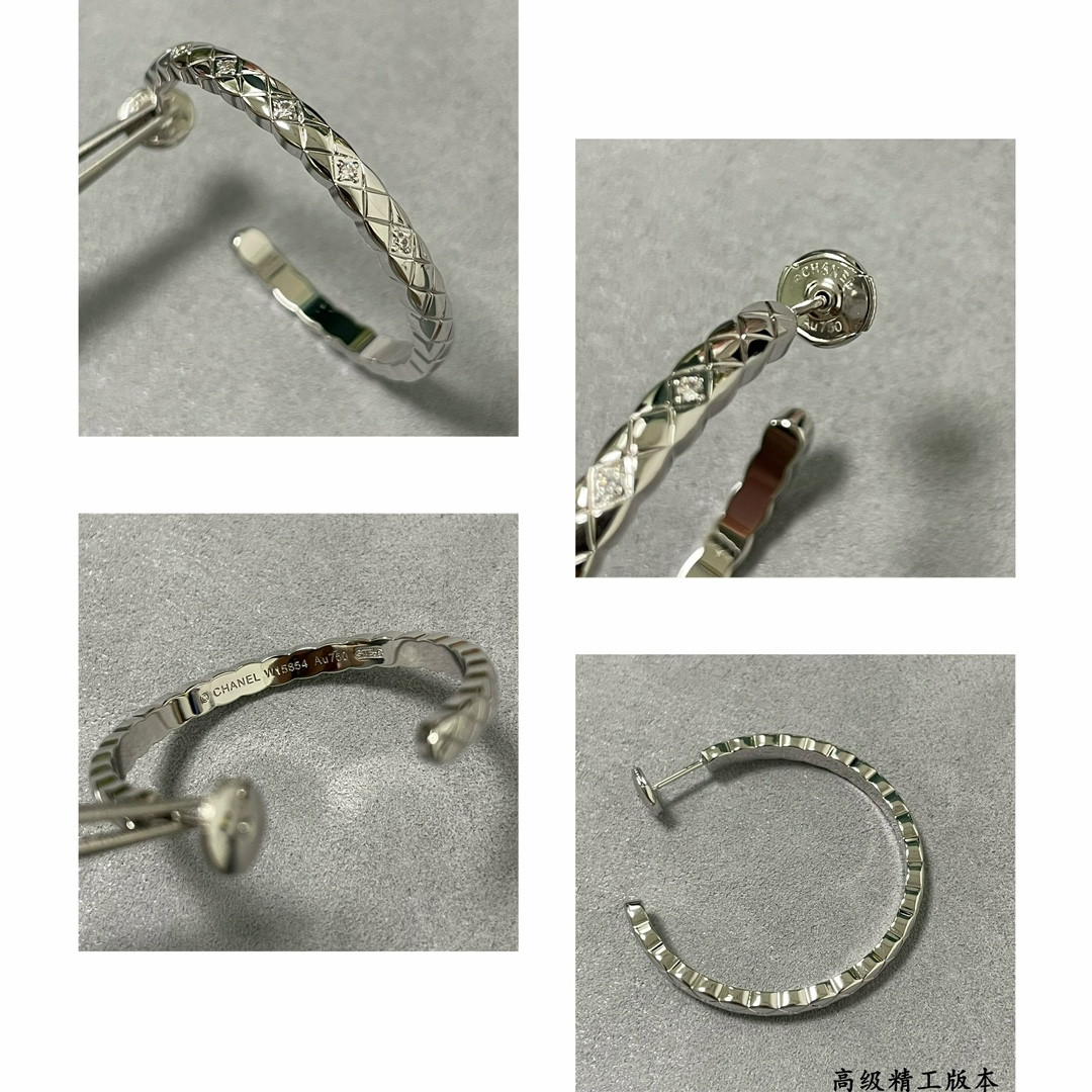 Chanel Large diamond-shaped diamond drill Earrings