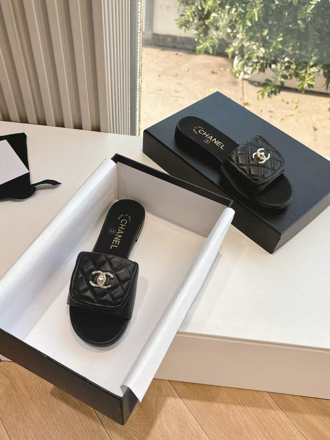 UA Chanel Slippers