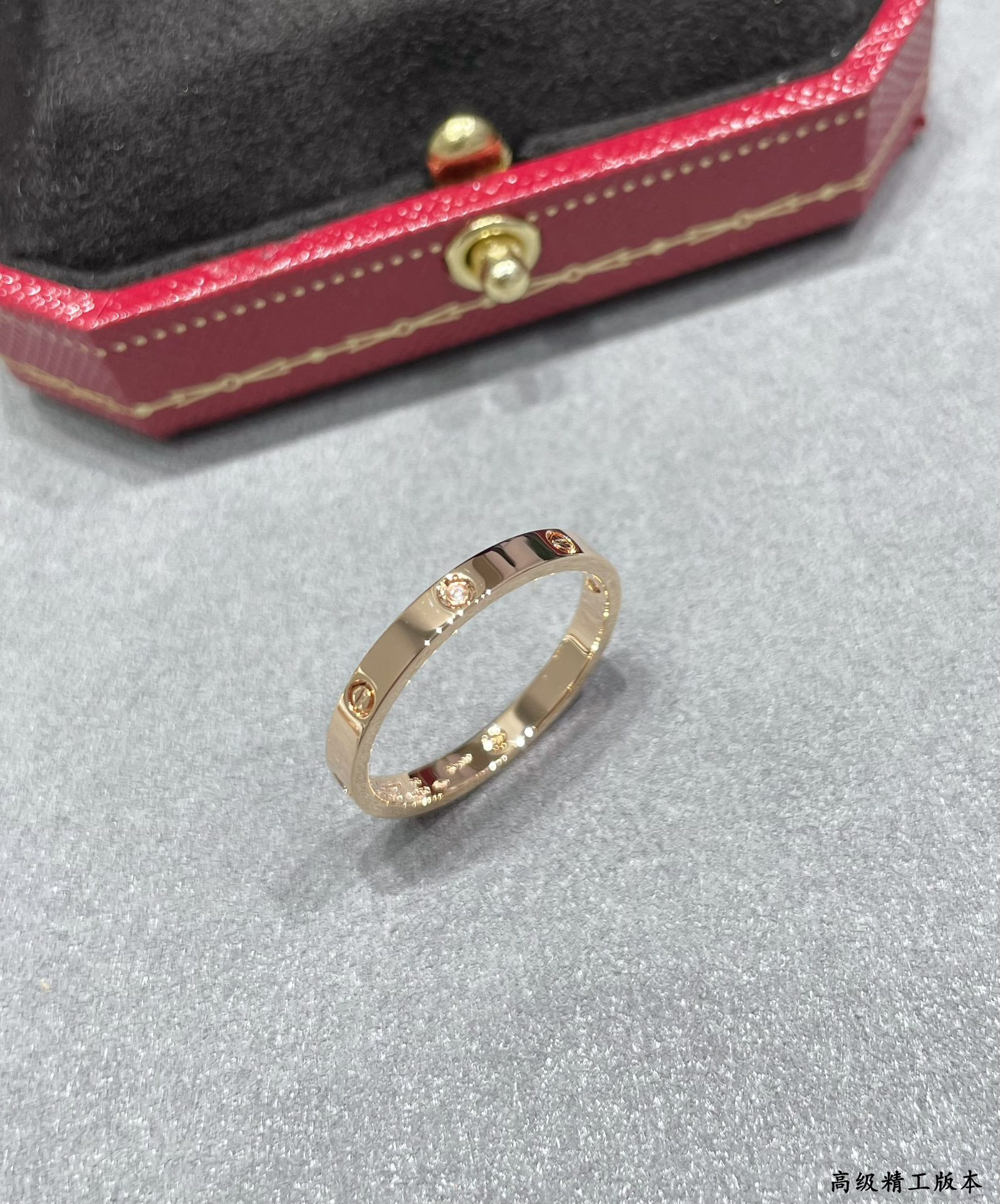 Cartier narrow version four diamond love ring