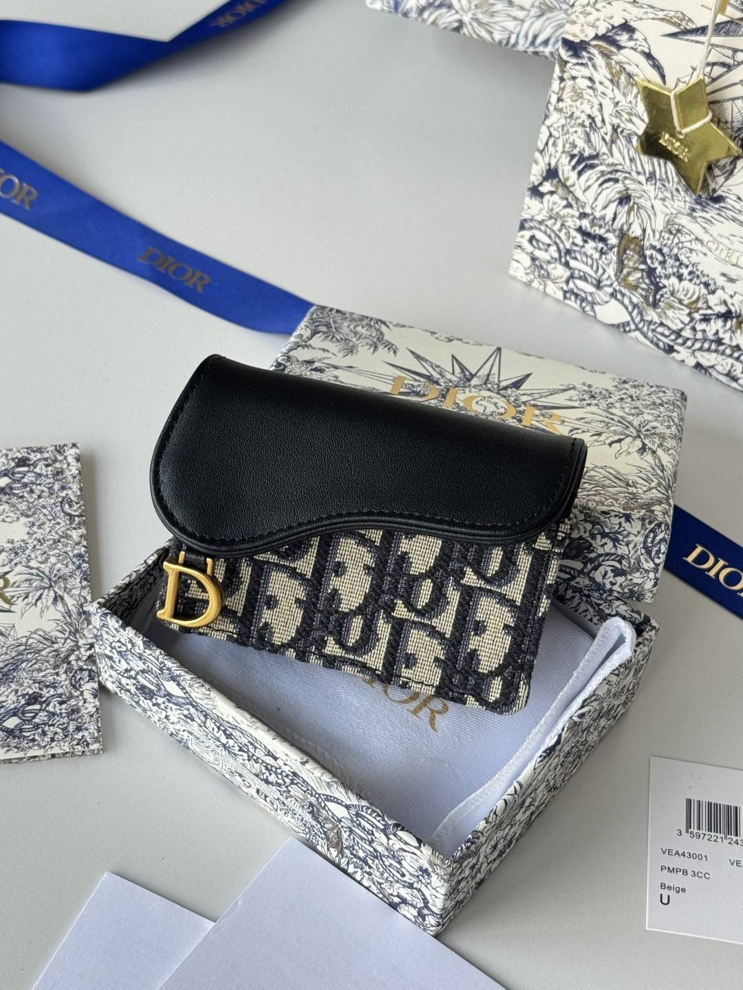 Dior Saddle Bloom Card Holder 11x7.5x3cm