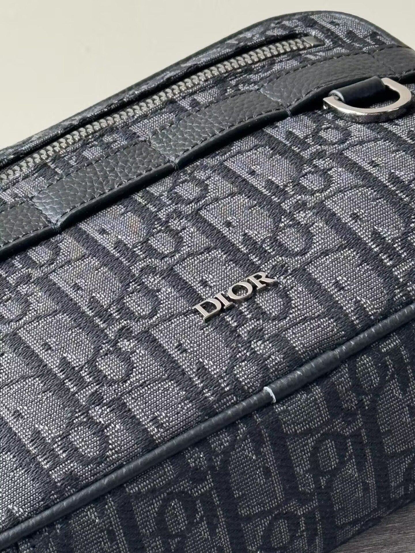 Dior Safari Bag with Strap Black Dior Oblique Jacquard 22x15x6cm