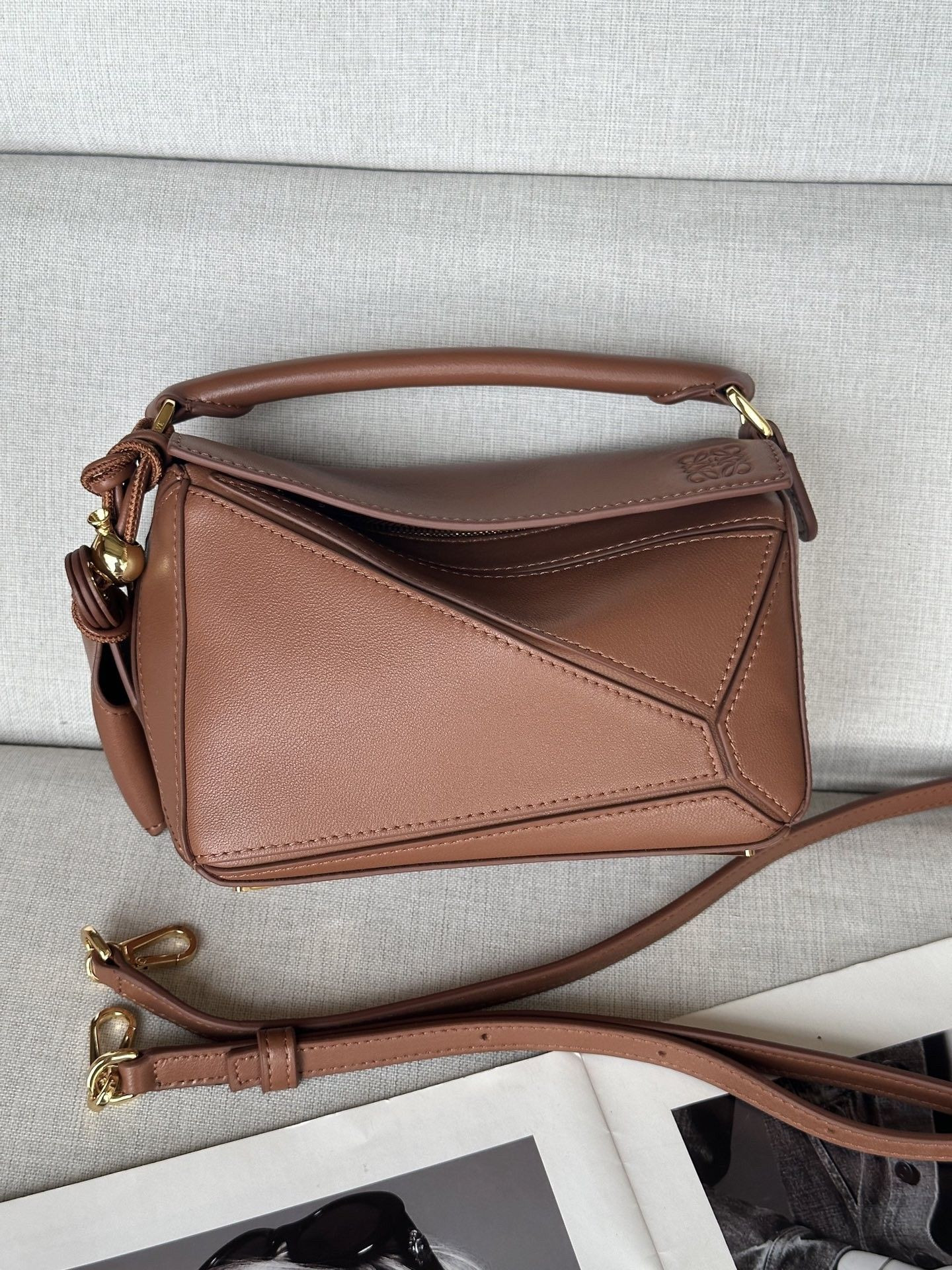 Loewe Mini Featherlight Puzzle Bag Nappa Lambskin 18x12.5x8cm