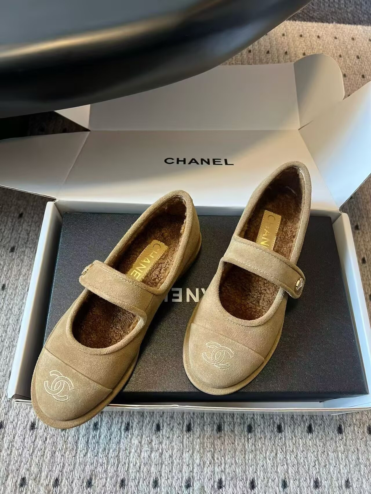 UA Chanel Mary Jane in Shearling