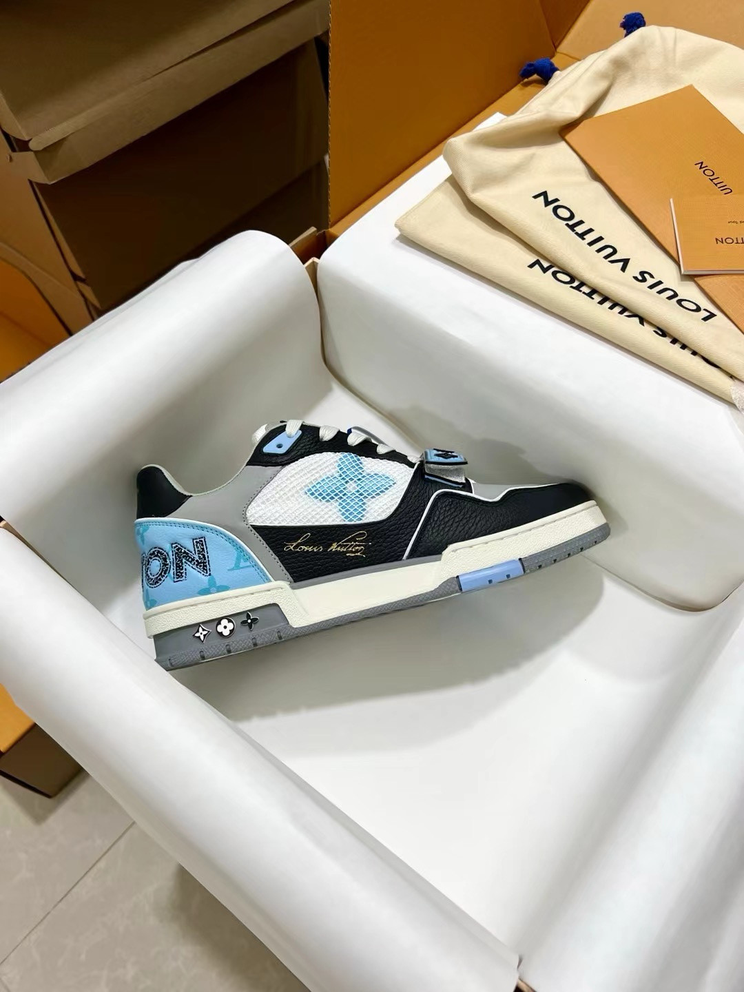 UA Louis Vuitton LV Trainer Blue Grey Black