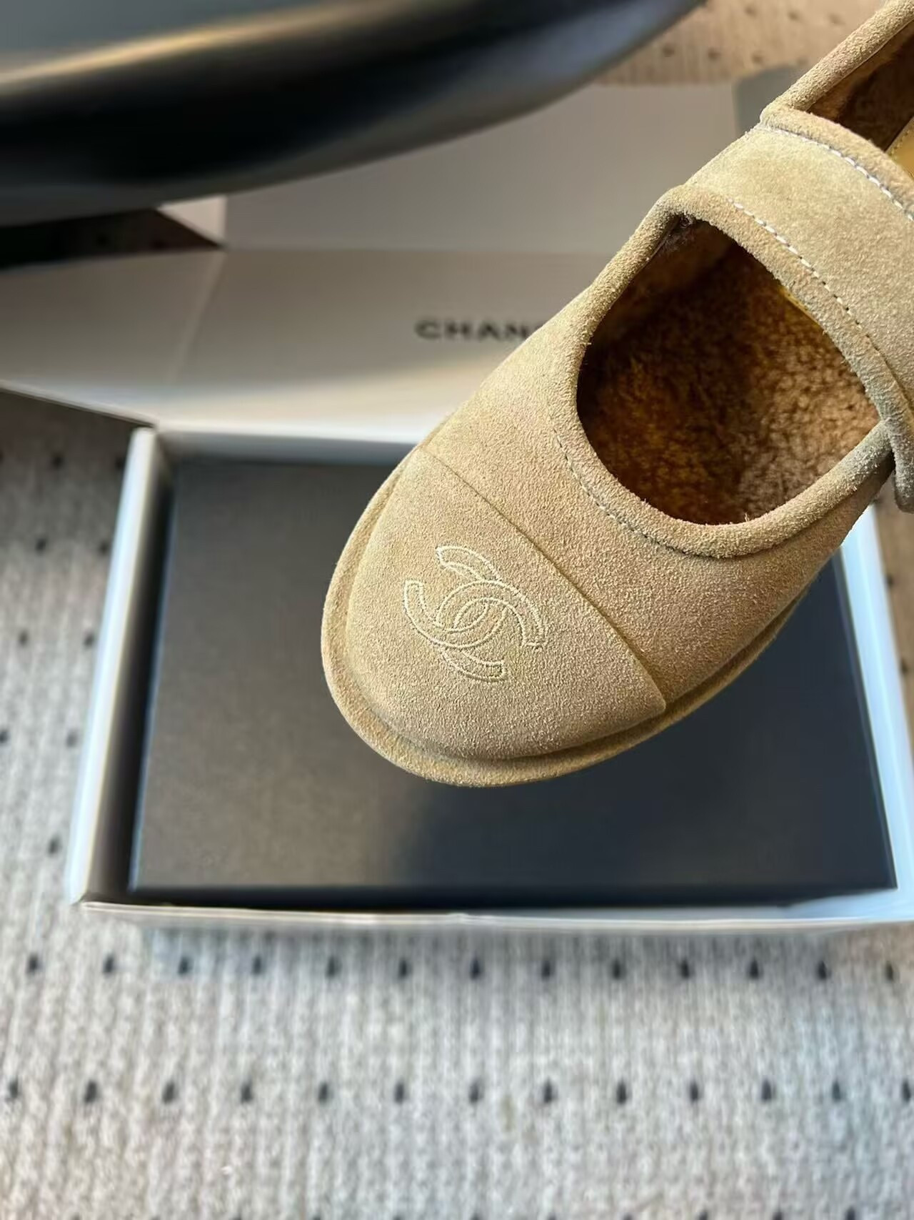 UA Chanel Mary Jane in Shearling