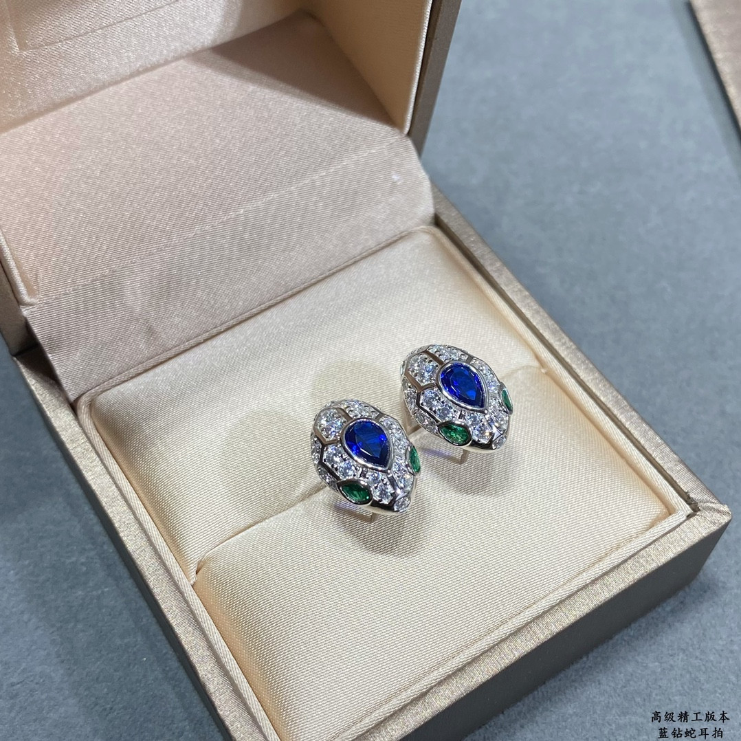Bvlgari Sapphire Snake Earrings