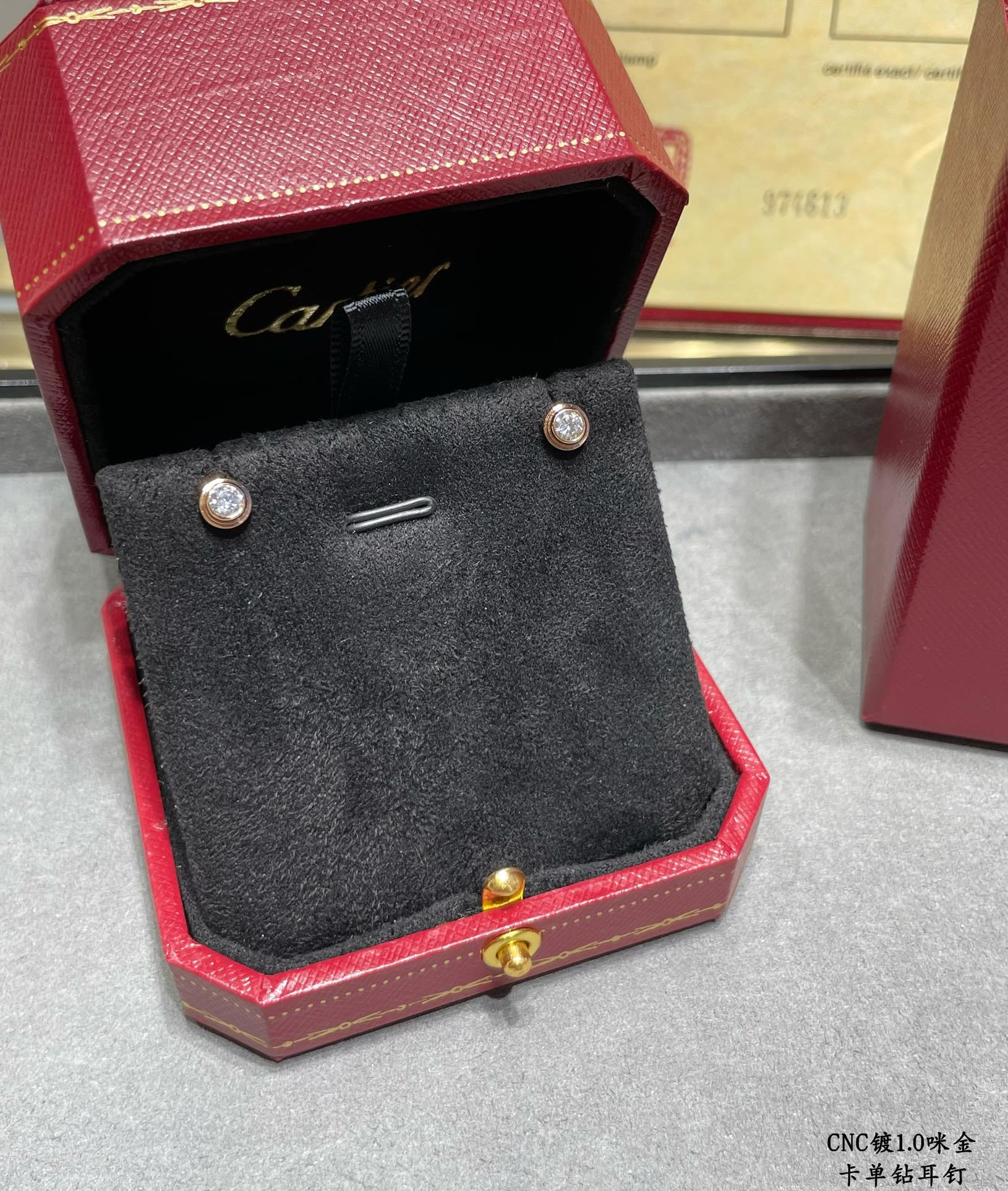 Cartier Single diamond stud Earrings