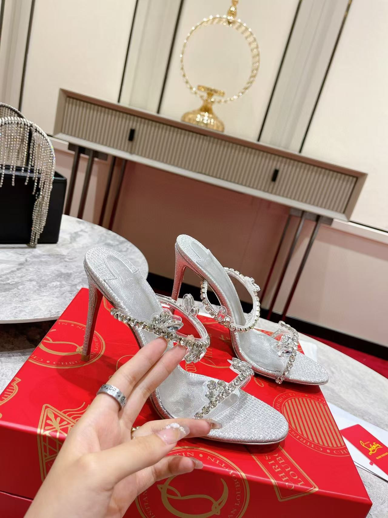 UA Christian Louboutin Just Queen 100 Heel Height crystal-embellished