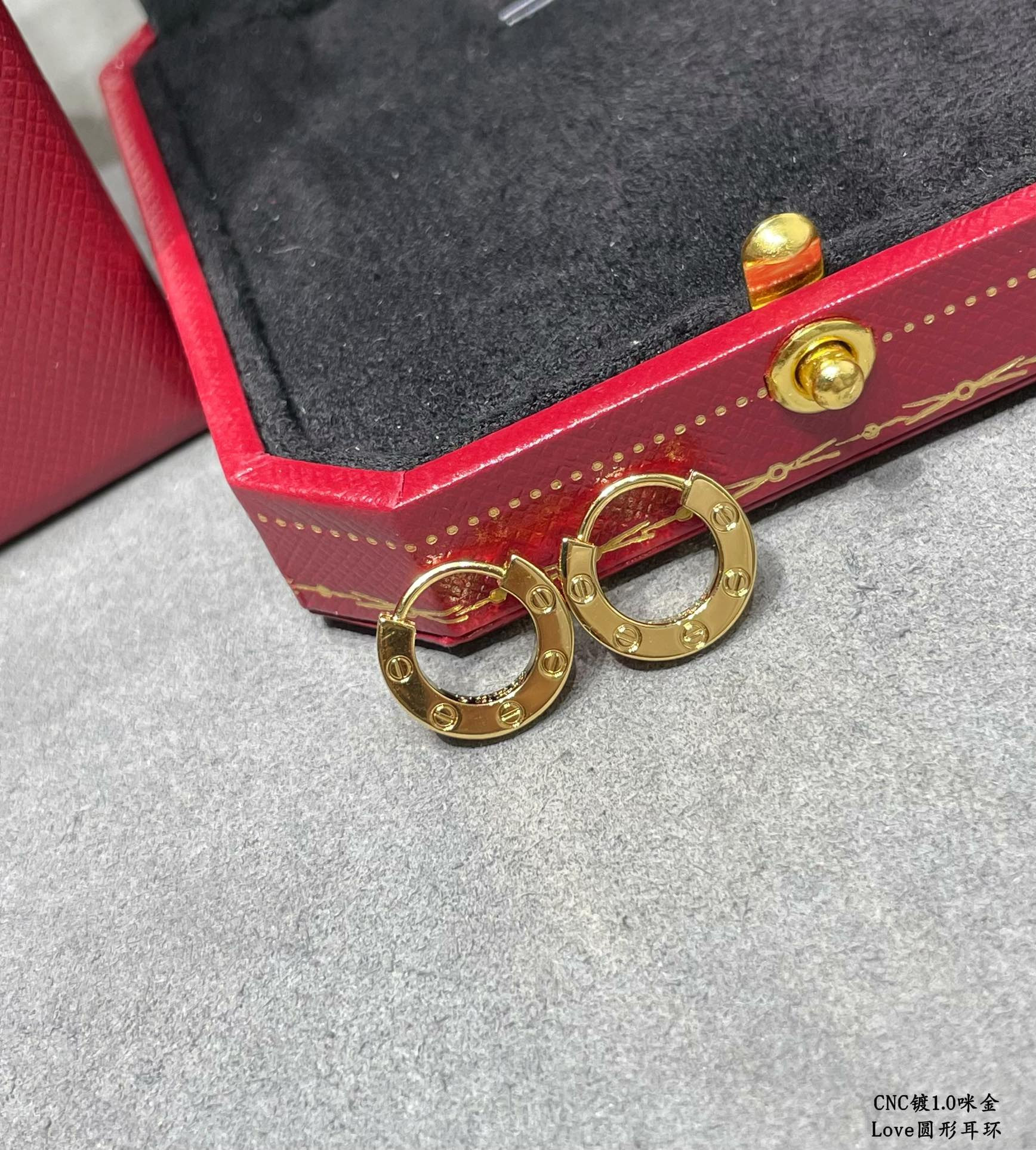 Cartier LOVE glossy round earrings