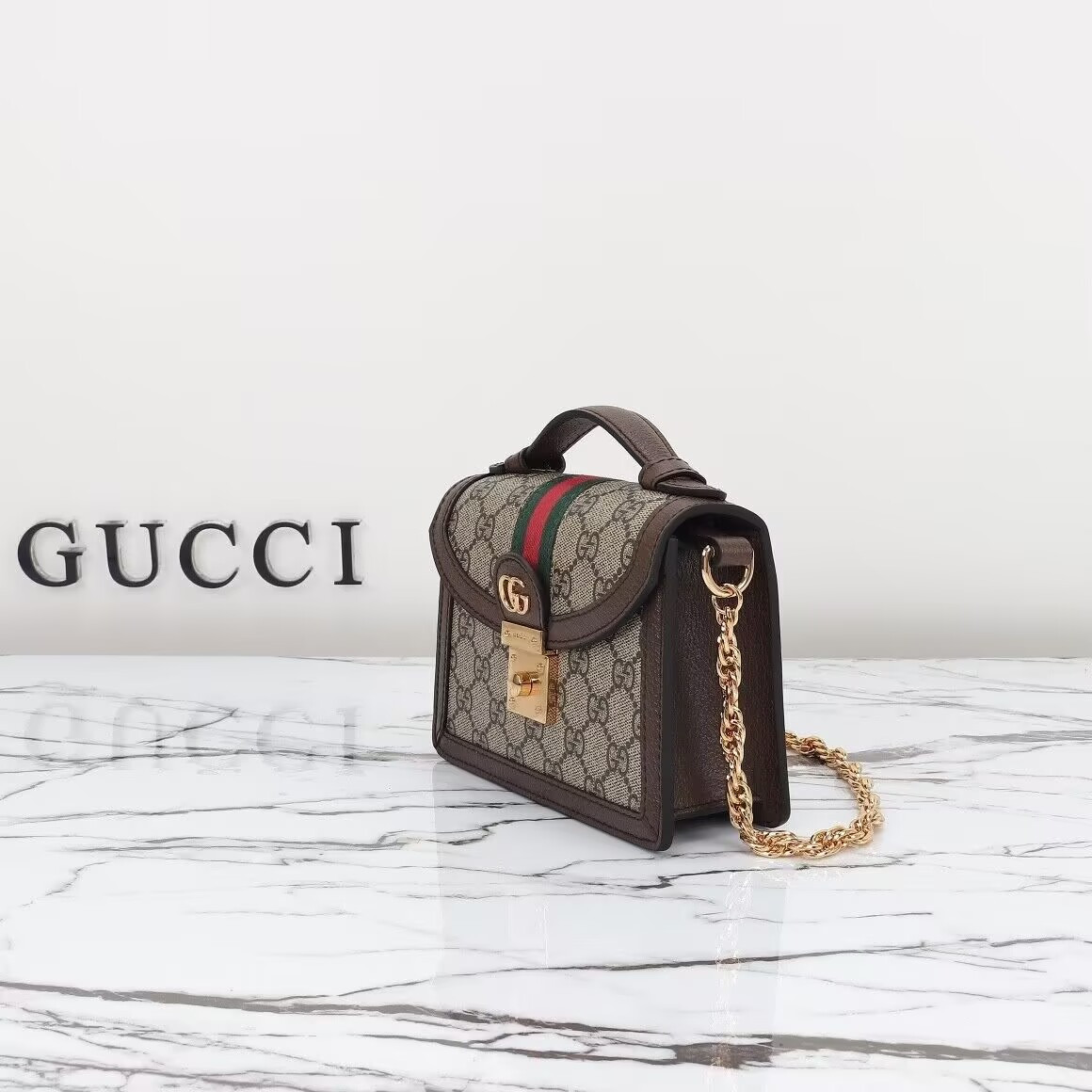 Gucci Ophidia Top Handle Bag 17.5×13×6 cm