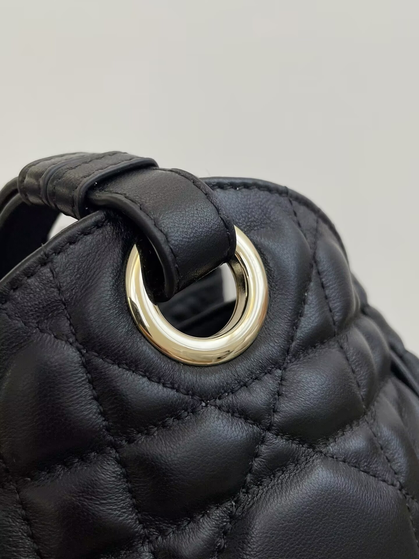 Dior Medium D-Motion Bag Black Macrocannage Lambski 23x13x24cm