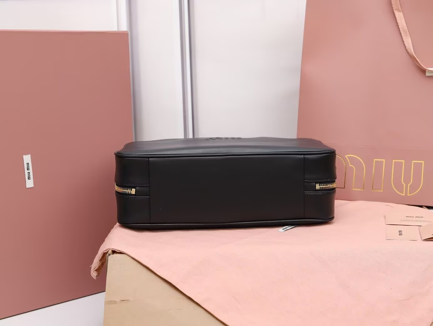 Miu Miu Leather Beau Bag 34x23x12cm