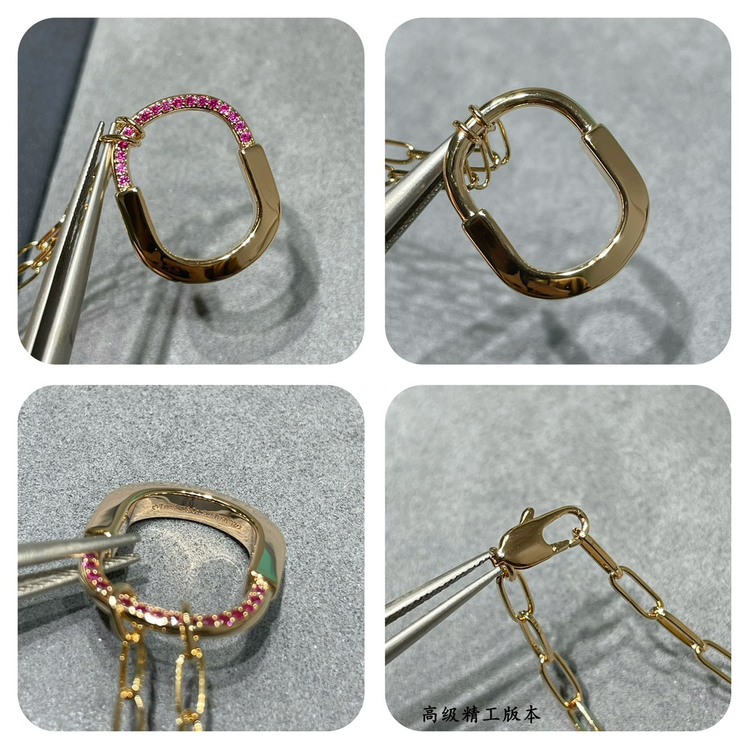 Tiffany & Co. Pink diamond Lock Necklace