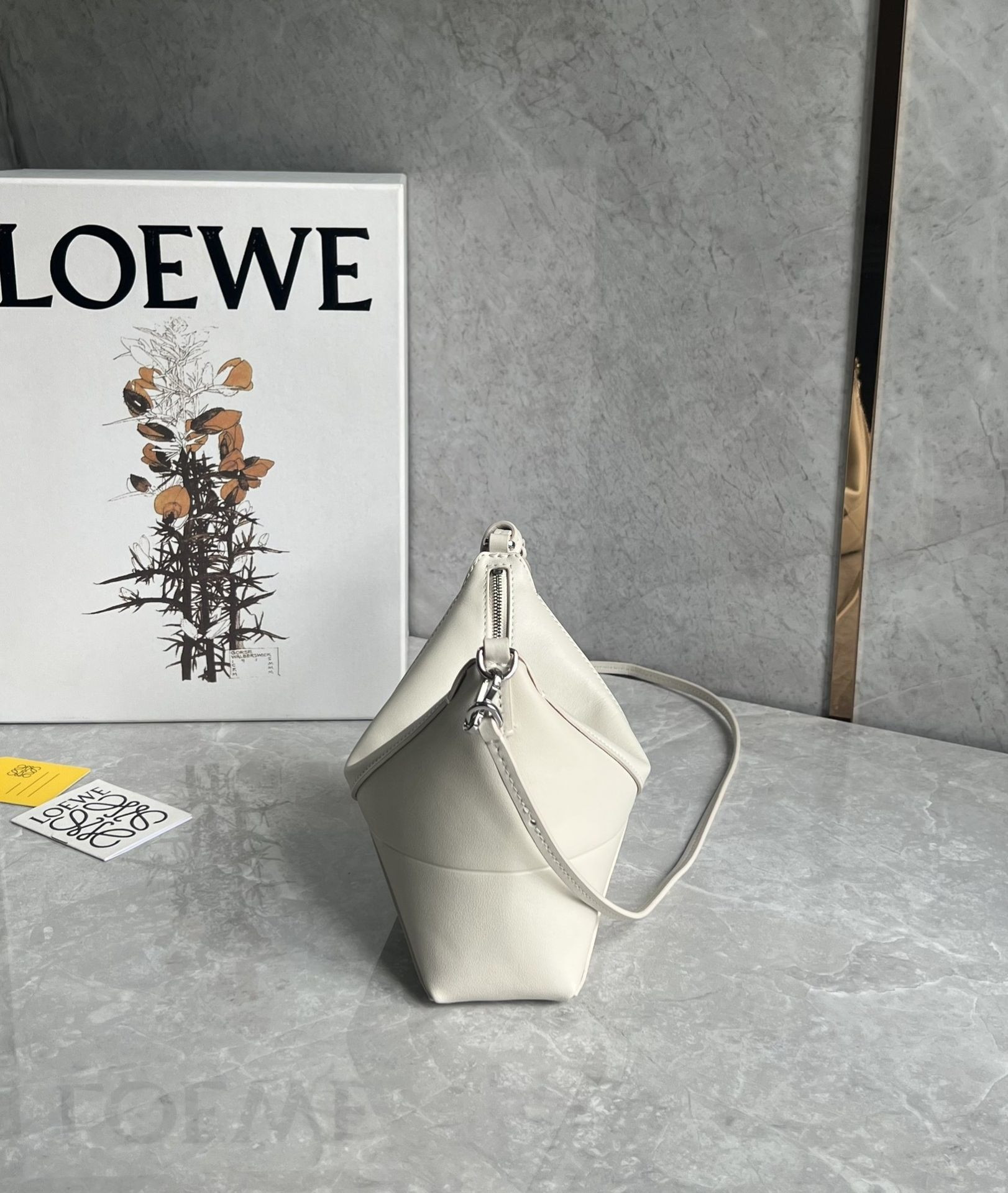 Loewe Puzzle Fold pouch in shiny nappa calfskin 15.5x23x6.5cm