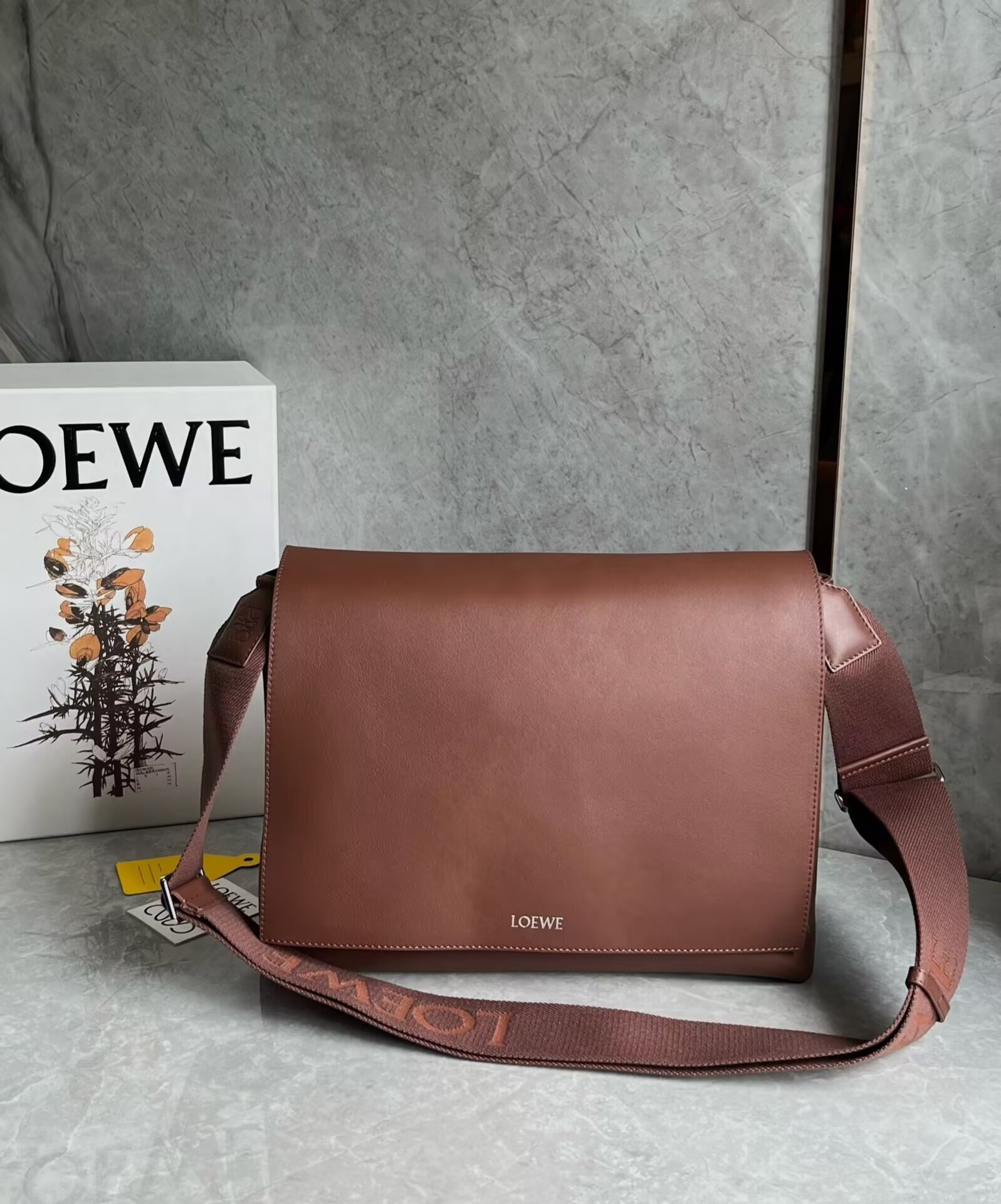 Loewe Flamenco satchel in shiny supple calfskin 34x12x24cm