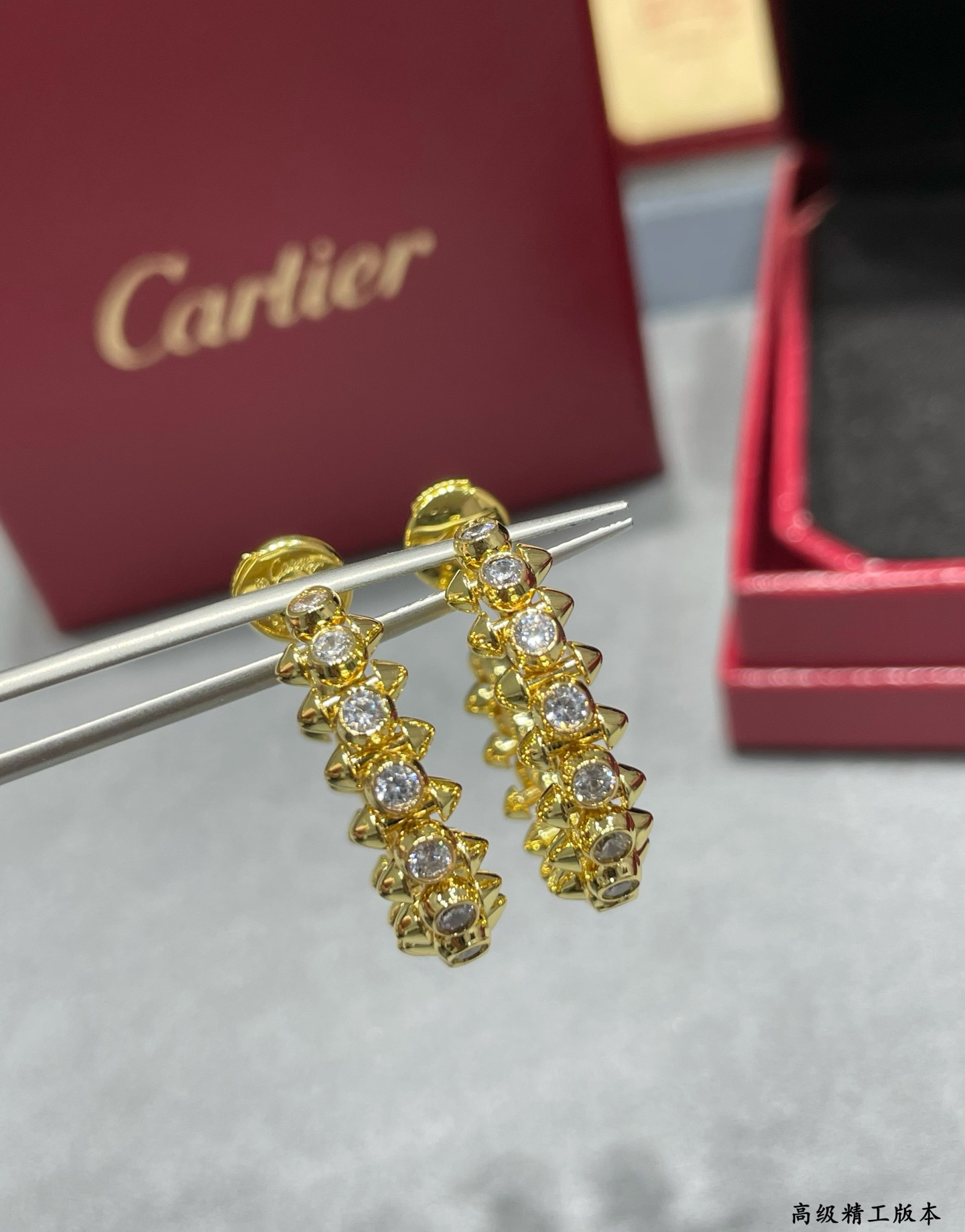 Cartier diamond bullet earrings