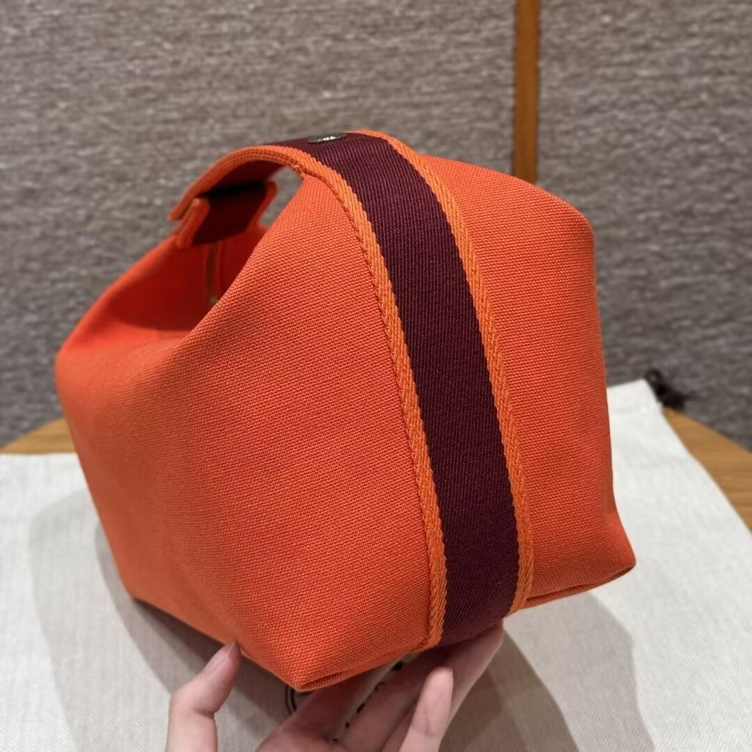 Hermes Canvas Bride-A-Brac Case Toiletry Pouch