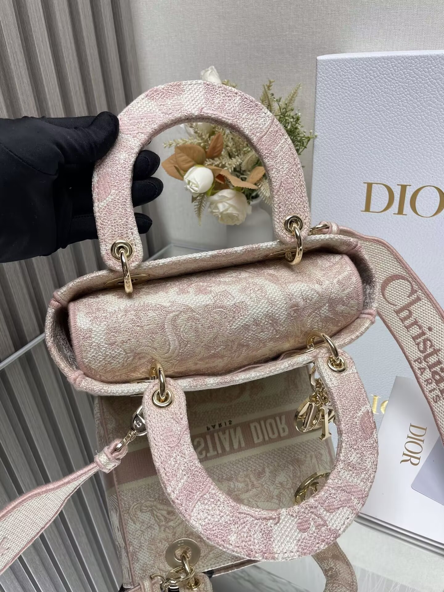 Dioriviera Medium Dior Lady D-Lite Bag 24x20x11cm