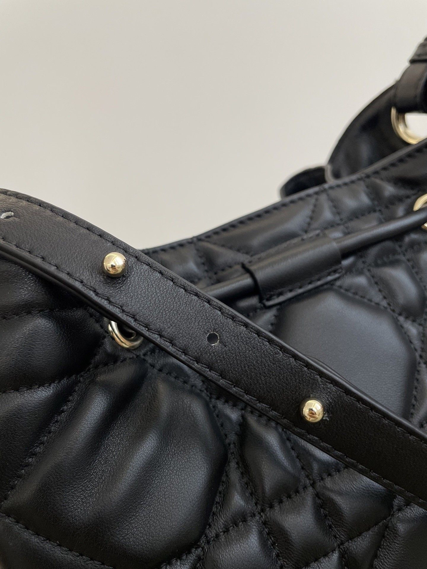 Dior Medium D-Motion Bag Black Macrocannage Lambski 23x13x24cm