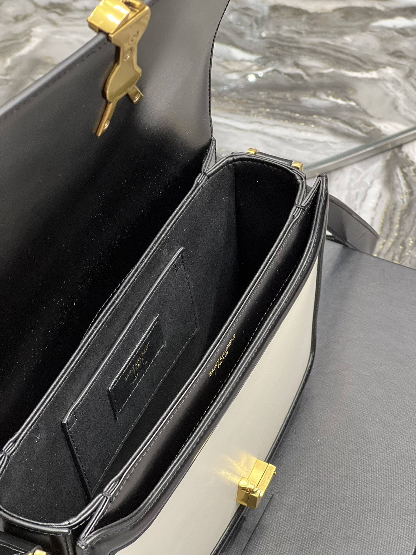 YSL SOLFERINO SMALL SATCHEL IN BOX SAINT LAURENT 19 X 13 X 5 CM