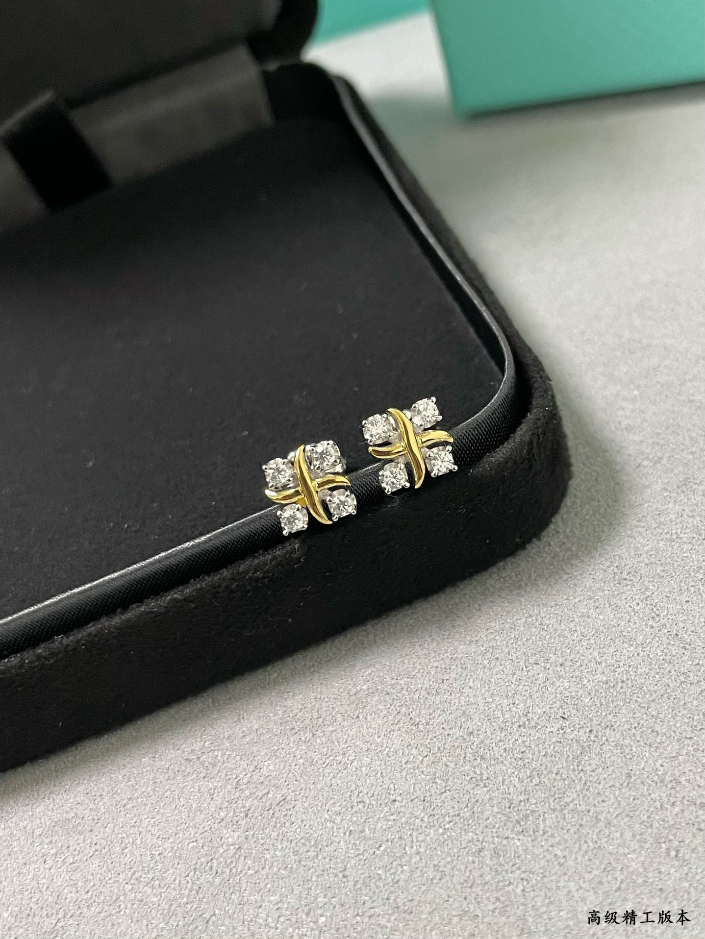 Tiffany & Co. Double Tone Cross Earrings