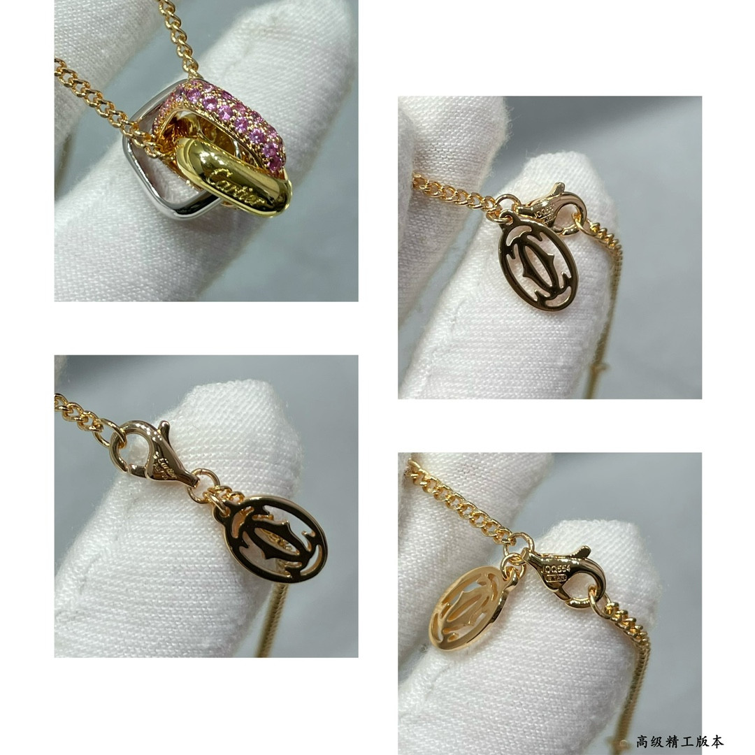 Cartier square triple-ring Necklace