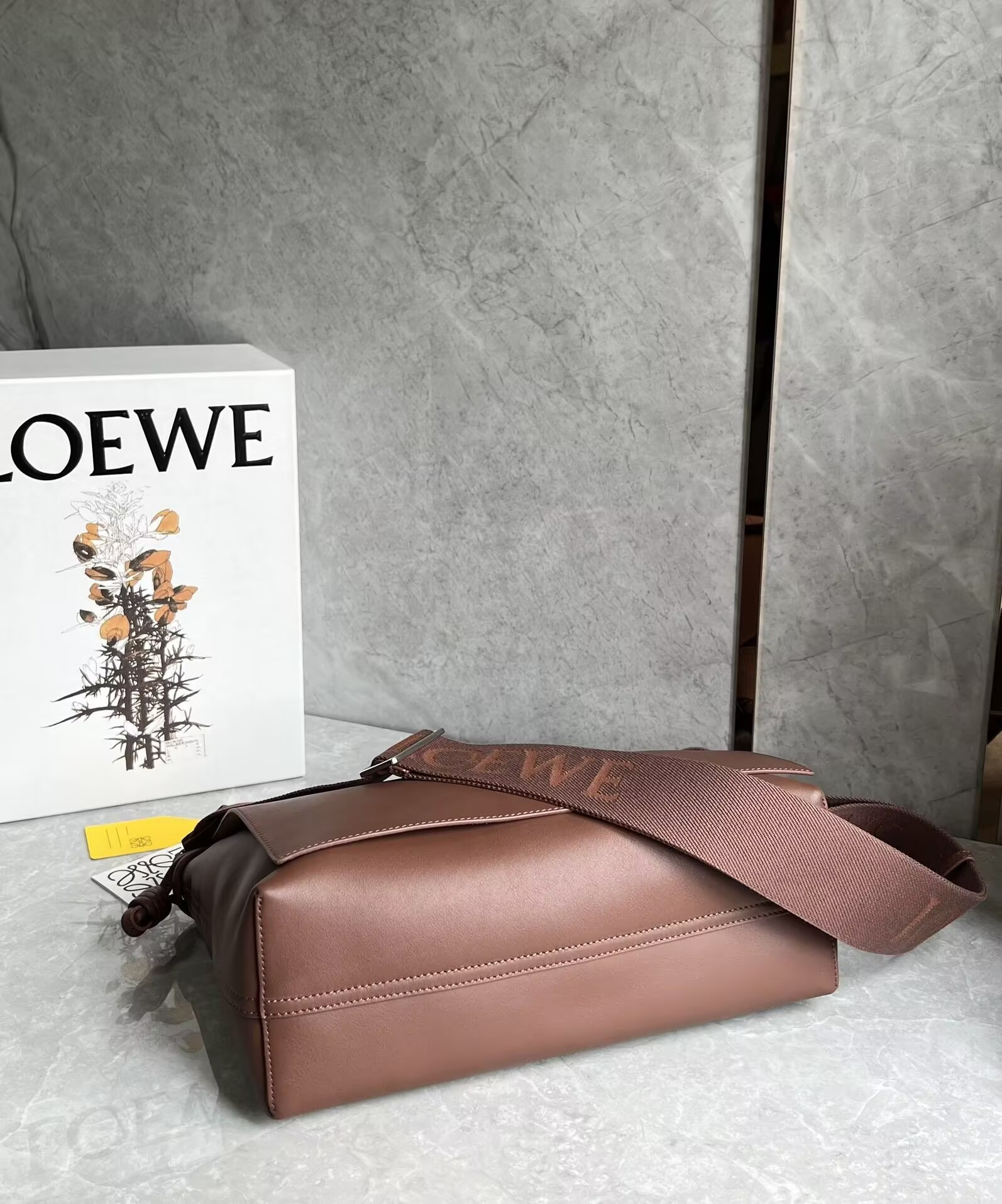 Loewe Flamenco satchel in shiny supple calfskin 34x12x24cm