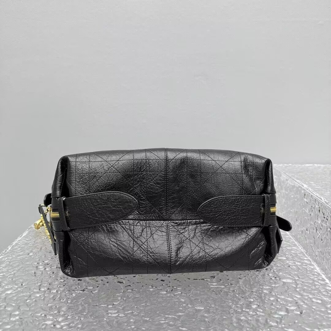 Dior Medium D-Journey Bag in Crinkled Calfskin 33x15x16cm