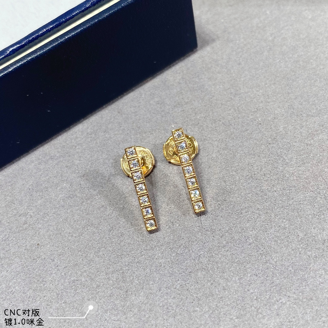 Chopard Full Diamond Bar Earrings