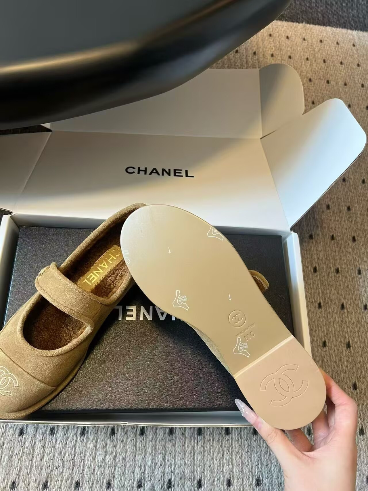 UA Chanel Mary Jane in Shearling