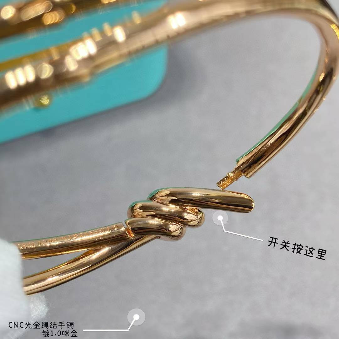 Tiffany & Co. Knot Double Row Hinged Bracelet