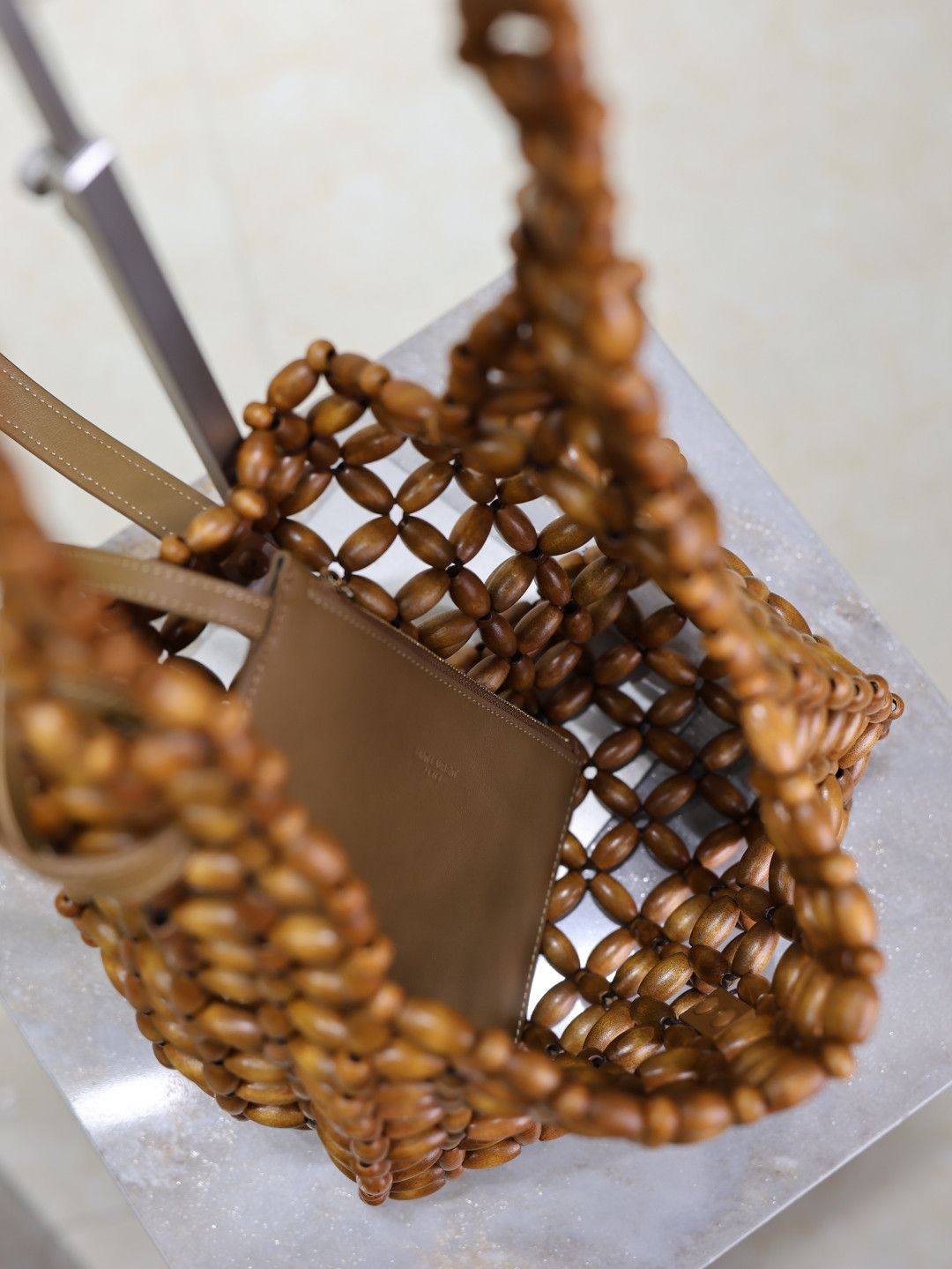 YSL LE 5 à 7 wood beads 23x22x8.5cm