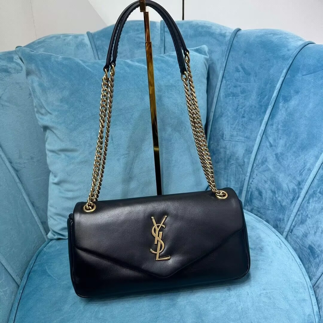 YSL Calypso small in plunged lambskin 26x14x7cm