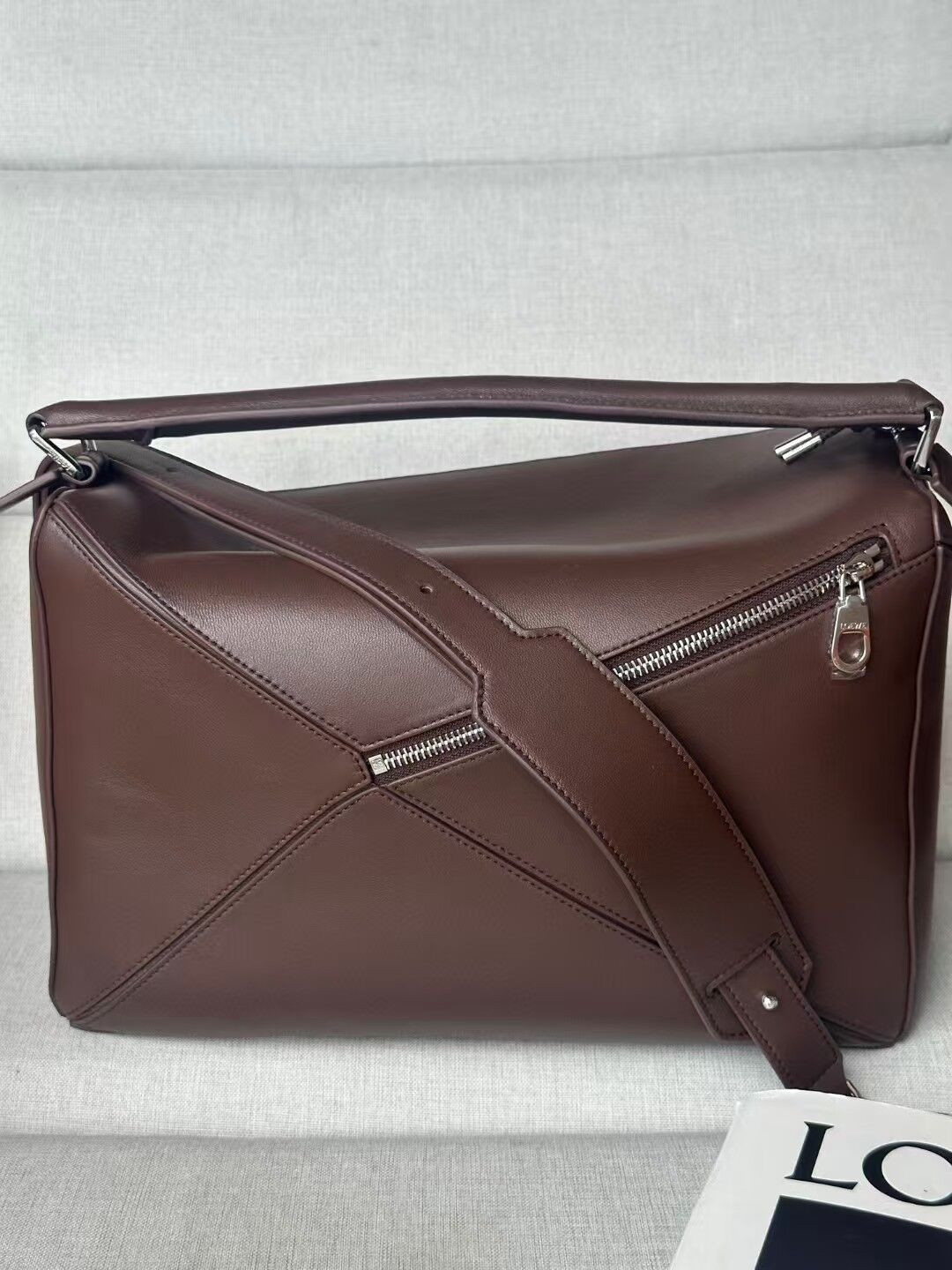 Loewe Large Featherlight Puzzle bag in nappa lambskin 21.5x33x14.7cm