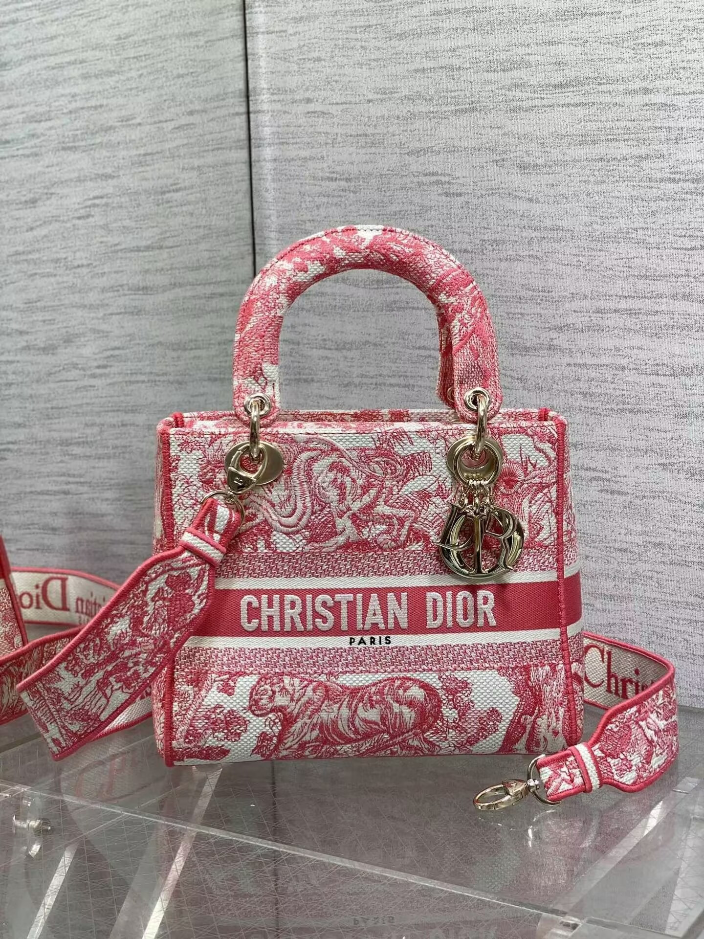 Dioriviera Medium Dior Lady D-Lite Bag 24x20x11cm