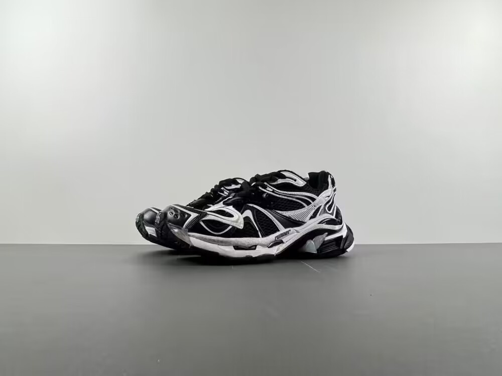 UA Balenciaga Runner Black White