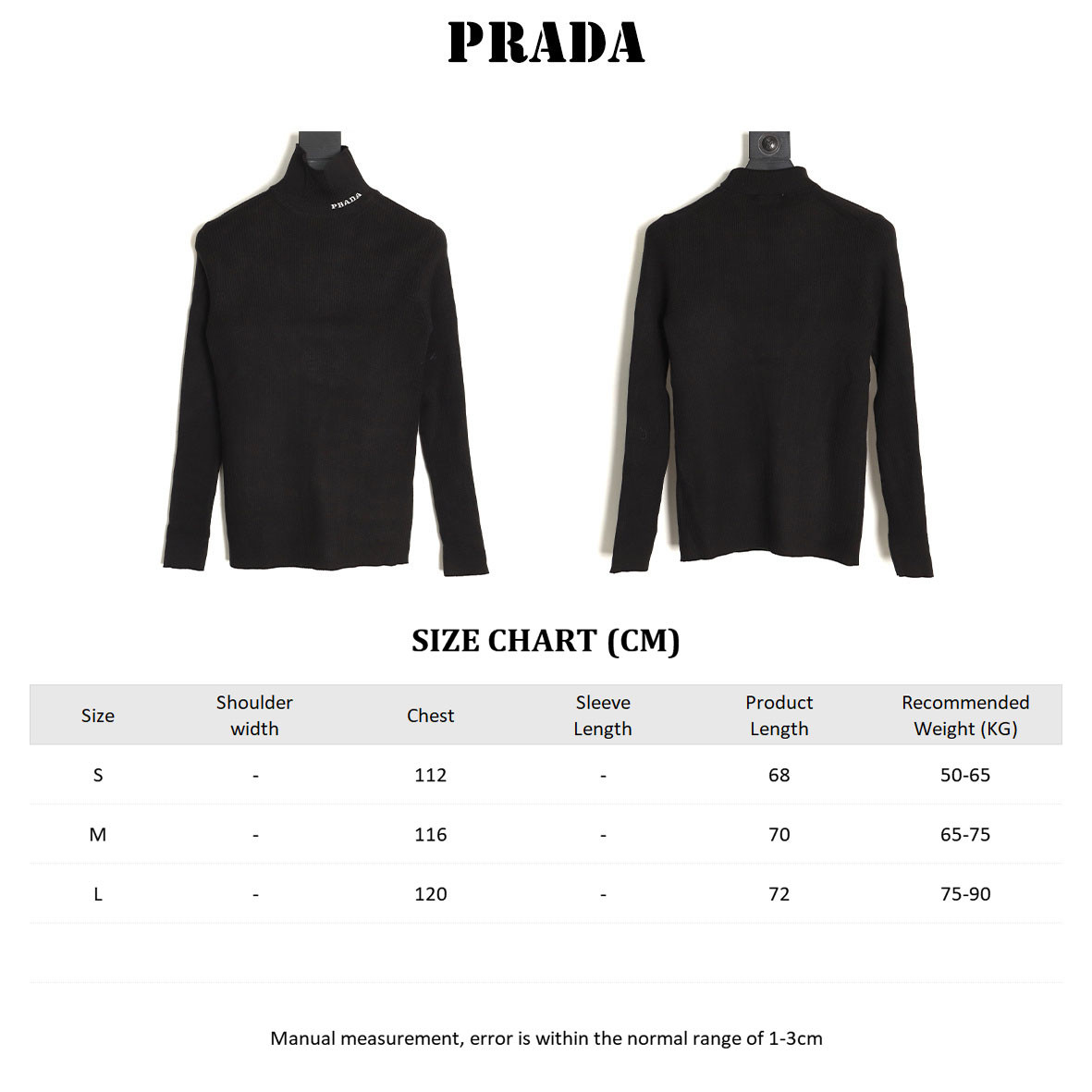 Prada 22FW High Collar Base Knitting Sweaters