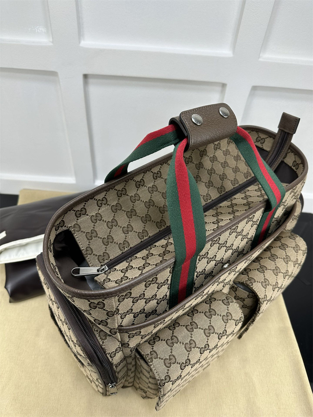 GUCCI GG diaper bag 40x35x20cm