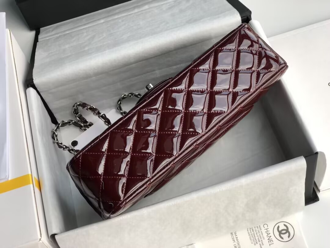Chanel Classic Flap Bag Burgundy 25cm