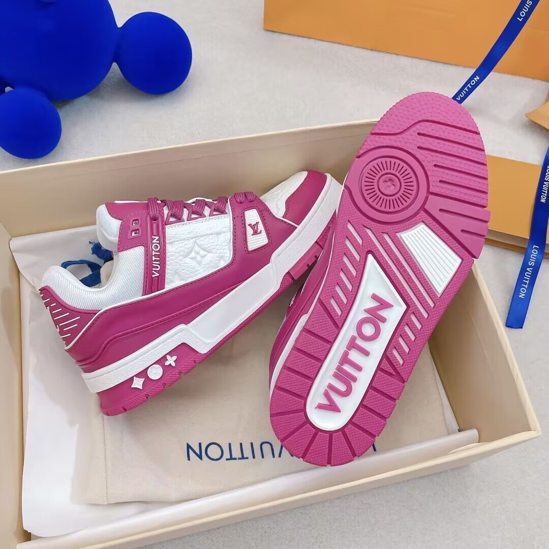 UA Louis Vuitton LV Trainer Low White Fuchsia