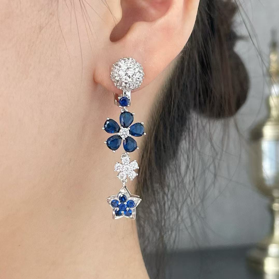 Van Cleef & Arpels Colored Floral Earrings