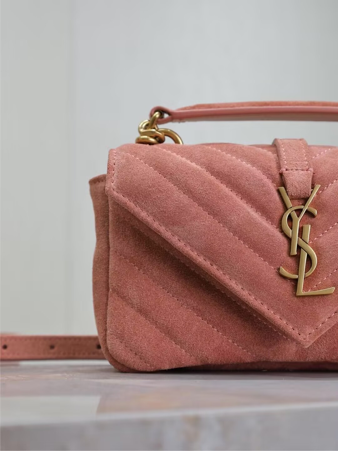 YSL Loulou college mini in suede 20x13x3cm