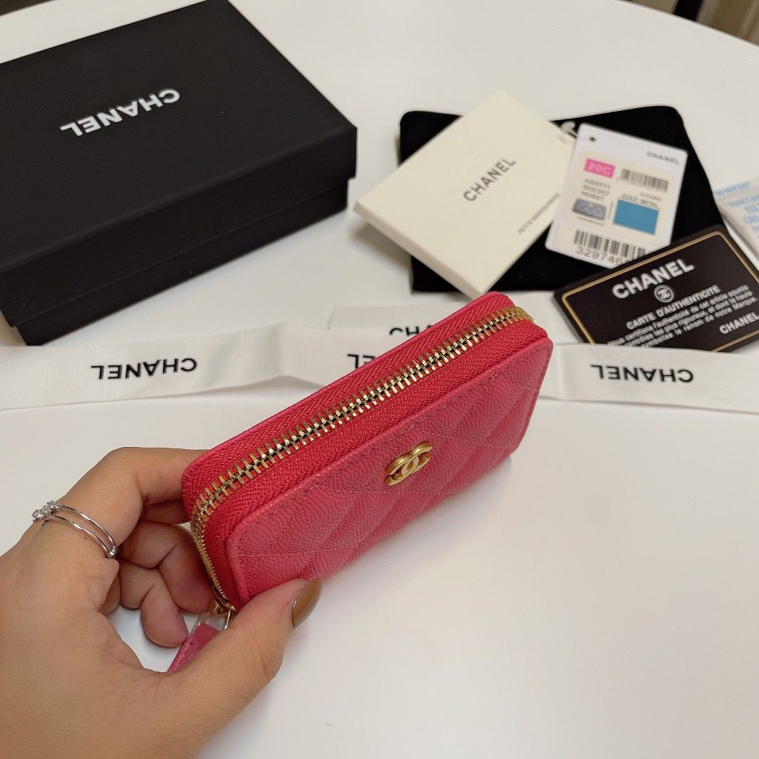 CHANEL ZIPPED COIN PURSE 7.5x11x2.5cm