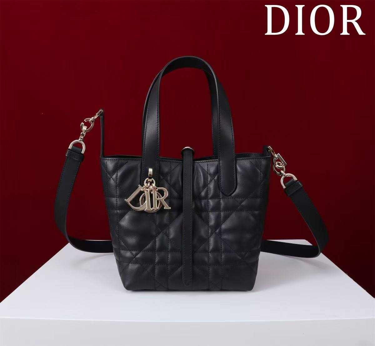 Dior Small Dior Toujours Vertical Tote Bag 18.5 x 18.5 x 12 cm