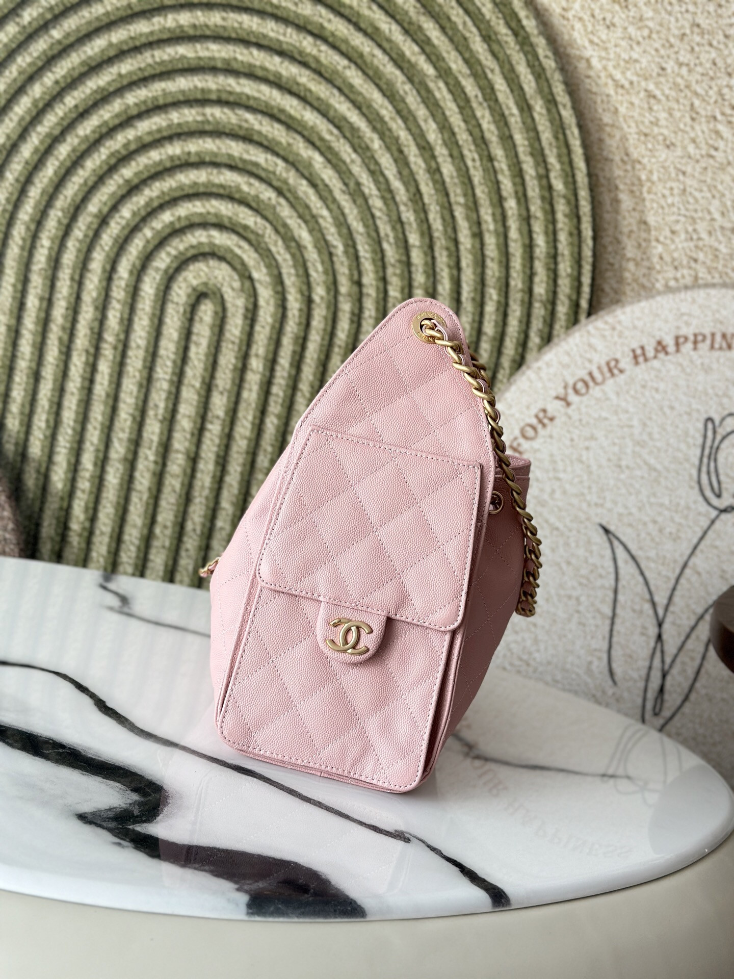 CHANEL 25 small Bucket Hobo handbag AS5293 30x26x14cm