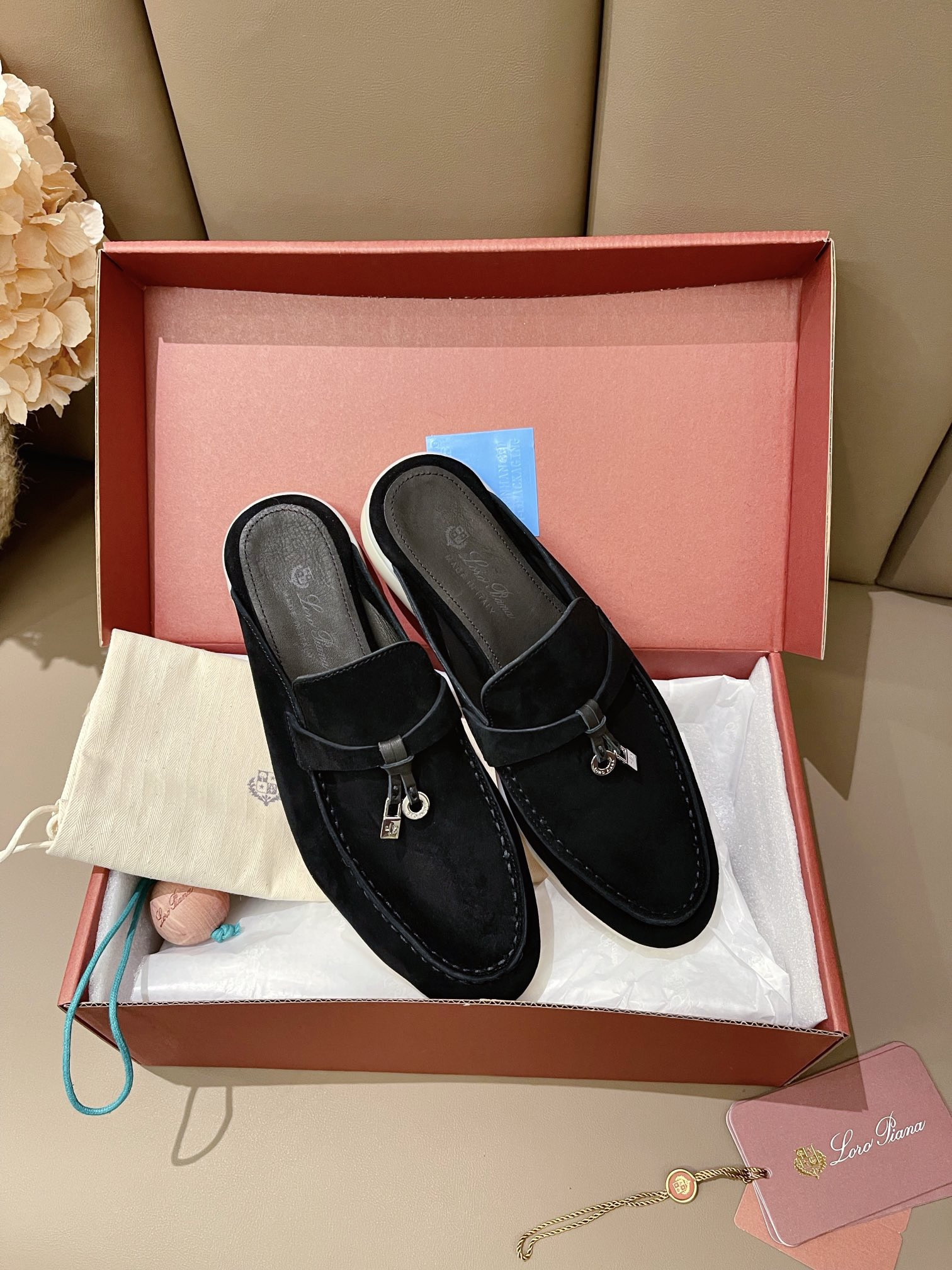 UA Loro Piana Babouche Charms Walk Loafers