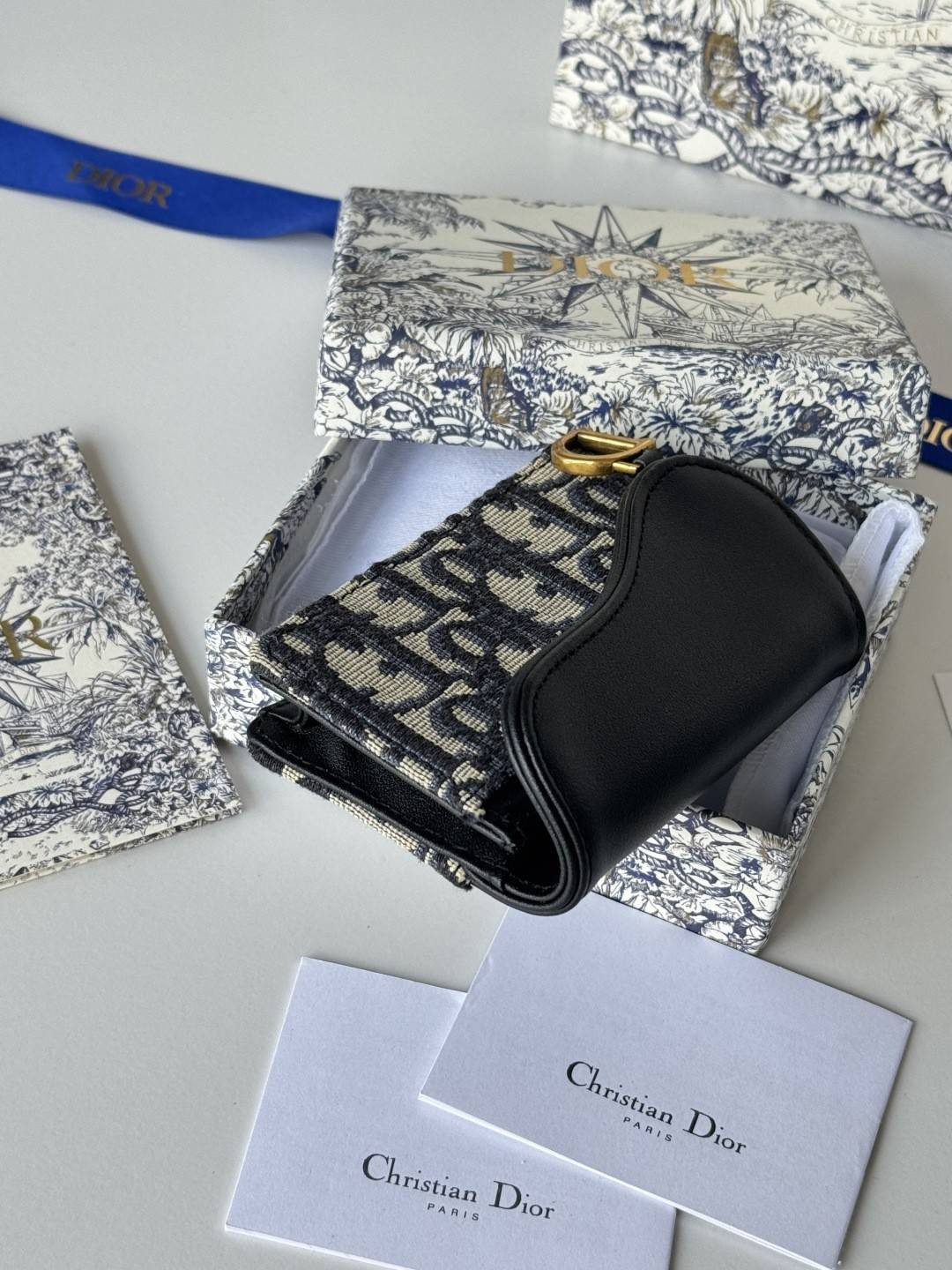 Dior Saddle Bloom Card Holder 11x7.5x3cm