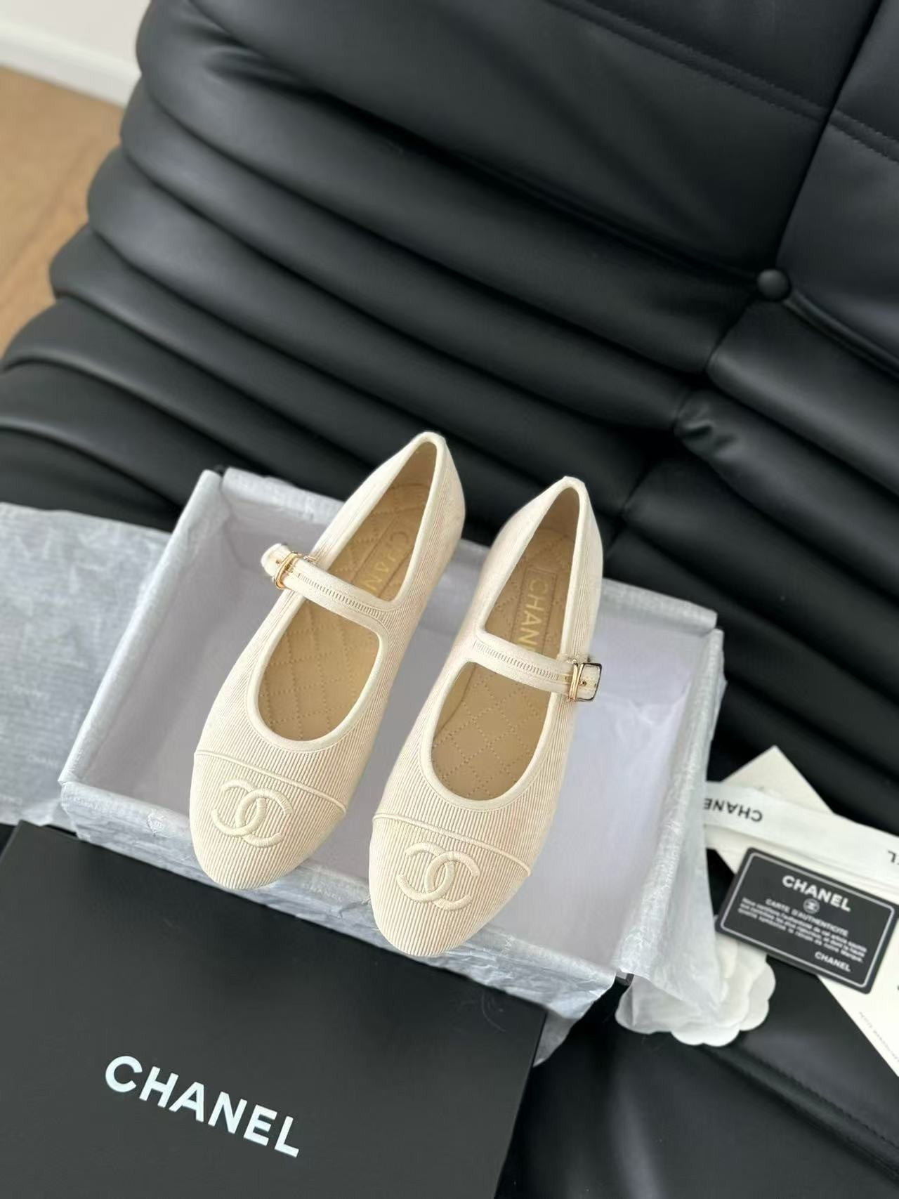 UA CHANEL MARY JANES Cotton & Silk